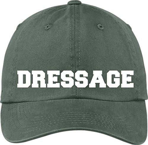 Horse Lovers Dressage Green Baseball Cap Novelty Hat with Soft Feel Lettering