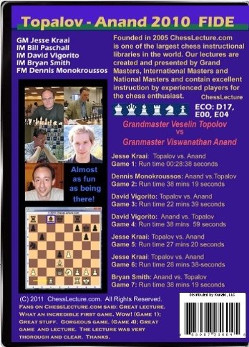 Topalov - Anand 2010 World Chess Championship - 2 DVD's - Chess Lecture - Volume 32