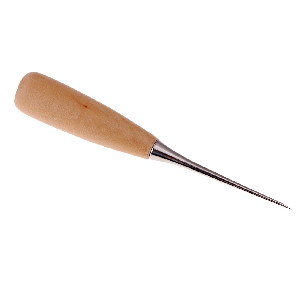 Professional Wood Handle Leather Craft Stitching Awl Sewing DIY Leather