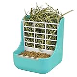 Niteangel 2 in 1 Hay Feeder Manger, Feeder Bowls