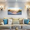 Wall Art for living room Print Artwork Wall Art Decor Poster Blue sun beach grass ocean Landscape painting bedroom…