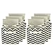 Sorbus Foldable Storage Cube Basket Bin, 6 Pack,Chevron Pattern (Beige)