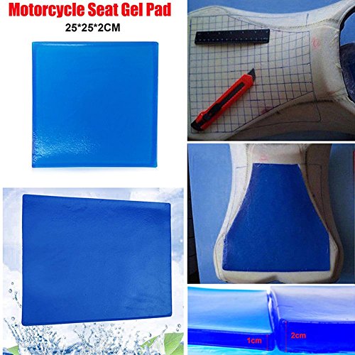 image for Whitelotous Motorcycle Seat Gel Pad Shock Absorption Mat Soft Cushion 