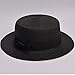 Lawliet Womens Straw Boater Hat Fedora Panama Flat Top Ribbon Summer A456 (Black)