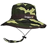 Bigood Children Kids Classic Camouflage Color Bucket Cap Cotton Sun Hat