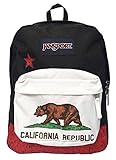 JanSport Superbreak Boys School Backpack B1022: Red New California Republic