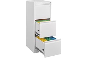 JoanKaren 4 Drawer File Cabinet, Vertical Metal Filing Cabinet with Lock, Letter/Legal Size Hanging Storage for Home Office, 