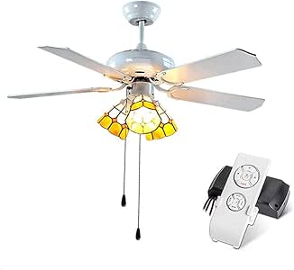 Ventilador de techo de 42 pulgadas con luz y mando a distancia, lámpara
