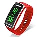 Watch Unisex Digital Watch Waterproof Sport Wristwatch for Boys Girls Men Women (red)