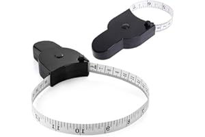 2 Pcs Automatic Telescopic Tape Measure, Granmagazz Body MeasuringTape 150 cm, Body Sewing Fabric Tailoring Cloth Craftsmansh