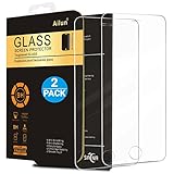 Ailun Screen Protector Compatible iPhone 5S iPhone Se iPhone 5 iPhone 5C 2 Pack 2.5D Edge Tempered Glass Compatible iPhone 5 5S 5C Se Anti-Scratch Case Friendly Siania Retail Package
