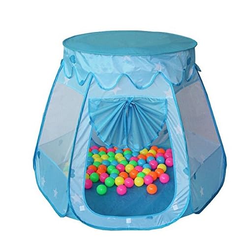 Princess Play Tent, portable develop intelligence energetic consumption Ball Pool Indoor Outdoor Teepee-blue