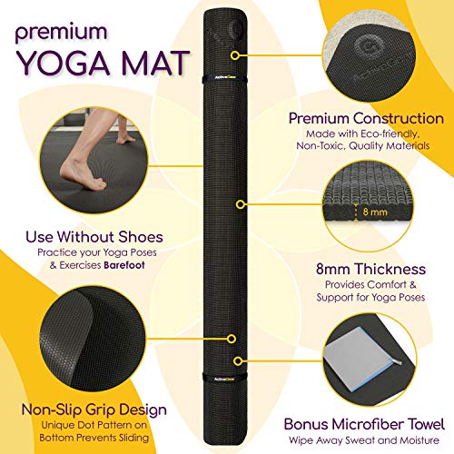 Extra Large Yoga Mat 6'x4' – 8mm Thick, Non-Slip, Eco-Friendly, Includes Carry Bag & Towel