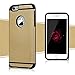 iPhone 6/6s Case - TURATA 2 In 1 Heavy Duty Dual Layer Scratch Resistant Shock Absorption Frosted Hard TPU Protective Cover Tough Bumper with Dust Plug Design for iPhone 6/6s (4.7 Inch) - Gold