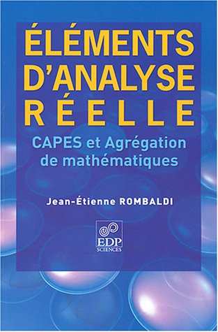 Elements d'analyse reelle (French Edition) by (Paperback)