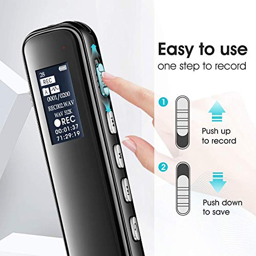 Voice Activated Digital Voice Recorder, iRULU 16GB PCM HD Stereo Noise