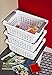Sterilite 16608006 Small Stacking Basket, White Basket w/ Titanium Accents, 6-Pack