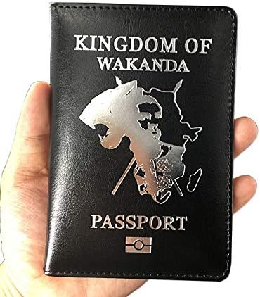 GoldLock Passport Cover Black Panther Limited Edition Passport Forever Passport Holder (black silver logo)