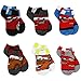 Disney Cars Boys 6 pack Socks (4-6 (Shoe: 7-10), Grey/Multi No Show)
