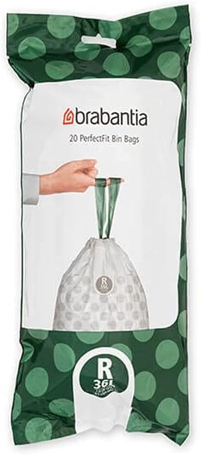 Brabantia PerfectFit R Bags 36 L 20 Bags Per Roll White