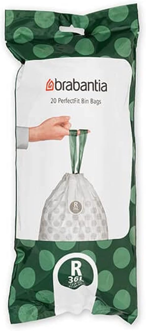 Brabantia PerfectFit R Bags 36 L 20 Bags Per Roll White