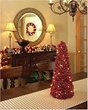 Bethlehem Lighting Pre-Decorated 24-Inch Festive Red Berry Collection Wreath Pre-Lit with 35 Clear Lights