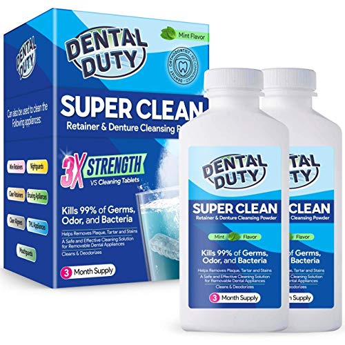 Dental Duty Super Clean Retainer & Denture Cleansing Powder(2 Pack