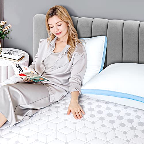 Sleepmax Mattress Topper Queen, 4 Inch Bamboo Charcoal Gel Infused