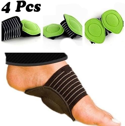 4 Pcs Plantar Fasciitis Arch Support ,Fallen Arches Support, Cushioned Foot Arch Insoles For Plantar Fasciitis, Heel & Ankle Support Socks, Flat Feet Insoles Plantar Fasciitis Insoles by LL Sports