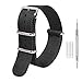 Ritche Black NATO Strap 18mm Replacement Nylon Watch Band