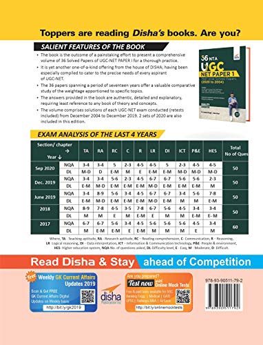 36 NTA UGC NET Paper 1 Year-wise Solved Papers (2020 to 2004) 4th Edition 1