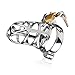 Metal Male Chastity Device Locked Cage Sex Toy Virginity Lock for Men (3 Rings)