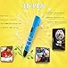 3D Pen For Kids ,Newest 3D Printing Pen Compatible ABS PLA Filament, KT-PRASE Portable 3D Printer Drawing Pen LCD Screen Supports Mobile Power (Blue)