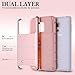Note Edge Case,AnnBay for Samsung Galaxy Note Edge 2in1 Series Heavy Duty Armor Hard Cover Case Hybrid Soft Silicone TPU Case(Rose Pink)