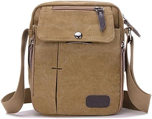 Men's Canvas Vintage Messenger Handbag Travel Crossbody Bag Shoulder Bag