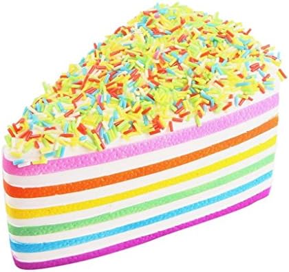 Yeng 1 Piece Jumbo Random Slow Rising Rainbow Cream Cake Squishy Squeeze Toy Hand Pillow Kids Gift Party Decoration