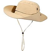 Oversize L/XL/XXL Sun Hats for Men Waterproof Quick Dry Bucket Hat Adjustable Wide Brim Summer Boonie Cap for Fishing Hiking