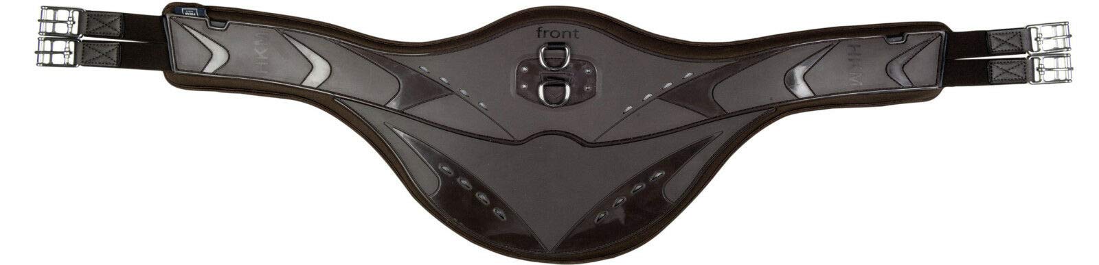HKM 4057052249853 Anatomic Plastic Saddle Girth with Chest Protection 2100 Dark Brown 140