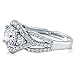 BERRICLE Sterling Silver 3-Stone Wedding Engagement Rings Round Cubic Zirconia CZ Ring for Women, Rhodium Plated Size 4-10