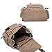 GINGOOD Canvas Backpacks Vintage Rucksack Casual Leather Army Kipling Knapsack 19L Khaki #220