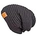 LETHMIK Functional Slouchy Beanie Unisex Skully Hat Warm Infinity Scarf in 3 Colors ,Gray,One Size (Elastic)