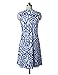 ZESICA Women's Summer Sleeveless Damask Print Pocket Loose T-shirt Dress, Blue, X-Large
