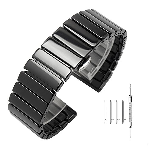 22mm ceramic watch band quick release black for samsung…