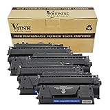 V4INK 4 Pack New Compatible CE505X 05X Toner Cartridge-Black-6,900 Yield for HP LaserJet Pro 400, MFP m401n, P2055dn series printers