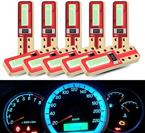Duabhoi T5 Led 電球 70smd 12v車用 メーター球 パネル球 エアコン球 ウェッジ球 メーター インパネ エアコンパネル アイスブルー 10個セット