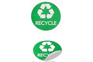 Dohia Recycle Sign Decals Self Adhesive Recycling Stickers Waterproof Vinyl Decal Recycle Sticker for Trash can - Recycle Labels D2-HSBSTZ