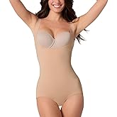 Leonisa CoreSculpt – Plunge Back Classic Sculpting Body Shaper, Women’s Tummy Control Bodysuit with Firm Compression
