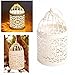 HOMEGOAL Decorative Candle Lanterns,Small Metal Birdcage Candle Holders,Hanging Tealight, Vintage Centerpieces for Wedding & Party