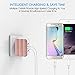 Infinilla 4-Port 30W/6A Multi-Port USB Wall Charger with Foldable Power Adapter Plug, Rose Gold