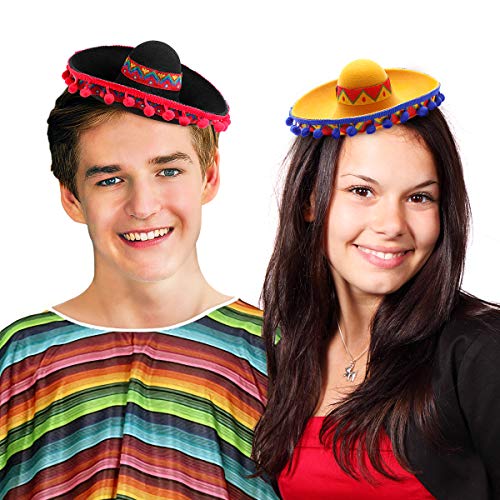 image for Unomor Cinco De Mayo Sombrero Headband, Fiesta Sombrero Party Hats Cos
